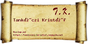 Tankóczi Kristóf névjegykártya
